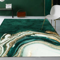 Groene Slaapkamer Tapijt Moderne Abstracte Marmer Patroon Vloerkleed Polyester Wasbaar Tapijt
