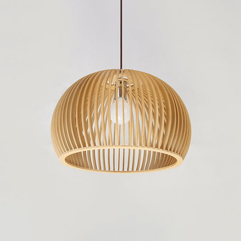 Uitlopende/Hemisphere/Uien Hanglamp Aziatische Bamboe 1 Licht Beige Klein/Groot Hanglamp voor Eetkamer