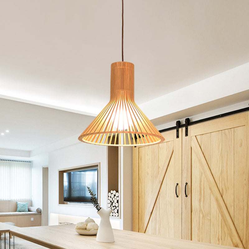 Uitlopende/Hemisphere/Uien Hanglamp Aziatische Bamboe 1 Licht Beige Klein/Groot Hanglamp voor Eetkamer