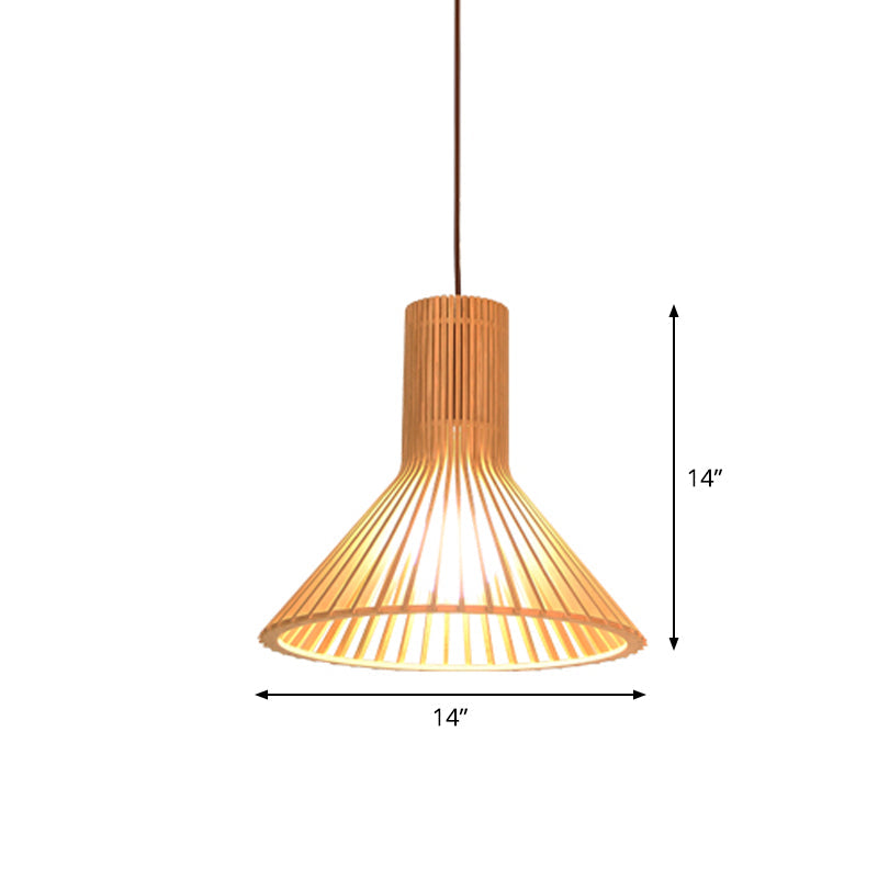 Uitlopende/Hemisphere/Uien Hanglamp Aziatische Bamboe 1 Licht Beige Klein/Groot Hanglamp voor Eetkamer