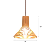 Uitlopende/Hemisphere/Uien Hanglamp Aziatische Bamboe 1 Licht Beige Klein/Groot Hanglamp voor Eetkamer