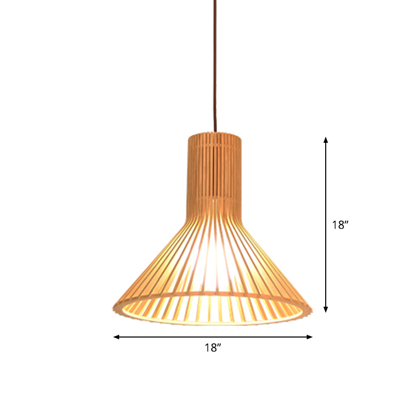 Uitlopende/Hemisphere/Uien Hanglamp Aziatische Bamboe 1 Licht Beige Klein/Groot Hanglamp voor Eetkamer