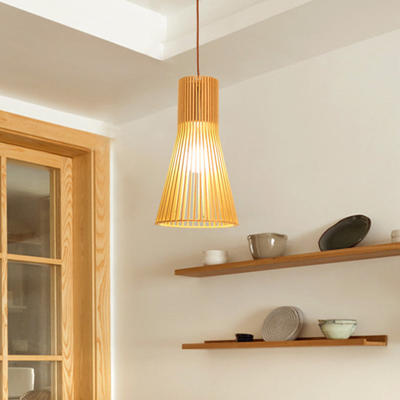 Uitlopende/Hemisphere/Uien Hanglamp Aziatische Bamboe 1 Licht Beige Klein/Groot Hanglamp voor Eetkamer