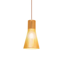 Uitlopende/Hemisphere/Uien Hanglamp Aziatische Bamboe 1 Licht Beige Klein/Groot Hanglamp voor Eetkamer
