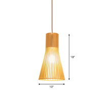 Uitlopende/Hemisphere/Uien Hanglamp Aziatische Bamboe 1 Licht Beige Klein/Groot Hanglamp voor Eetkamer