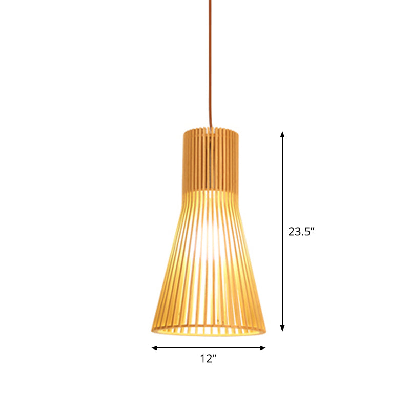 Uitlopende/Hemisphere/Uien Hanglamp Aziatische Bamboe 1 Licht Beige Klein/Groot Hanglamp voor Eetkamer