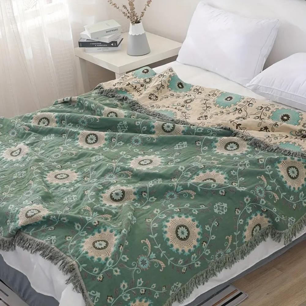 Retro Mandala Omkeerbare Deken