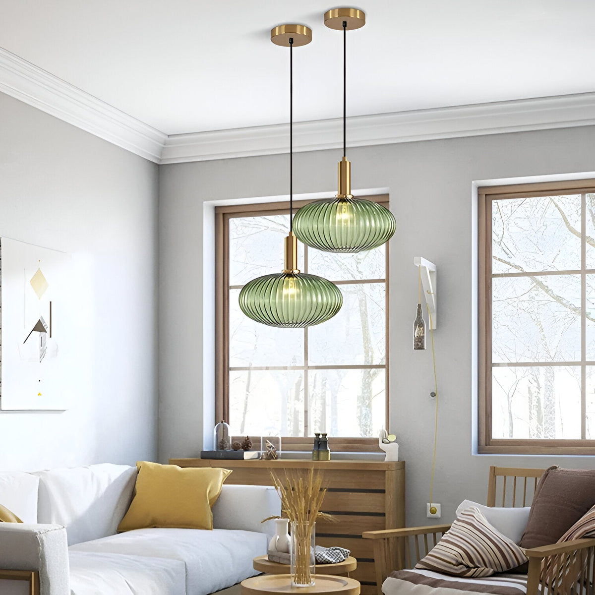 Nordic Kleurrijke Glazen Retro Hanglamp