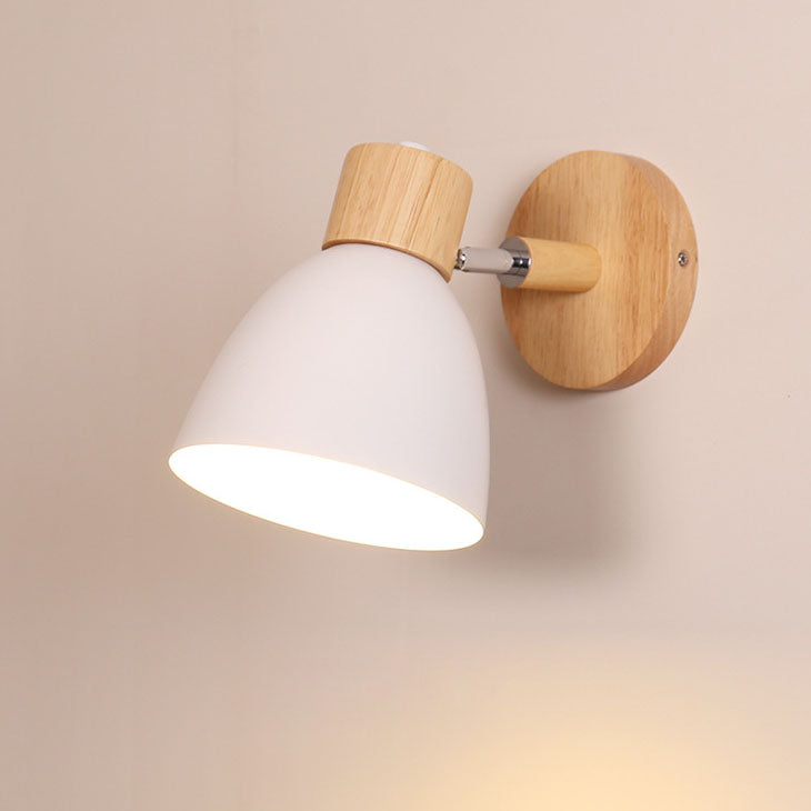 Moderne Minimalistische Houten Kegel LED Wandlamp | 1-Licht