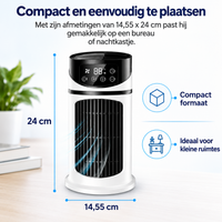 Burea ventilator met verdampingskoelsysteem – USB, 6 snelheden