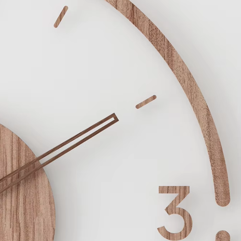 Skanto | Moderne wandklok van hout – Minimalistisch en elegant design voor de woonkamer