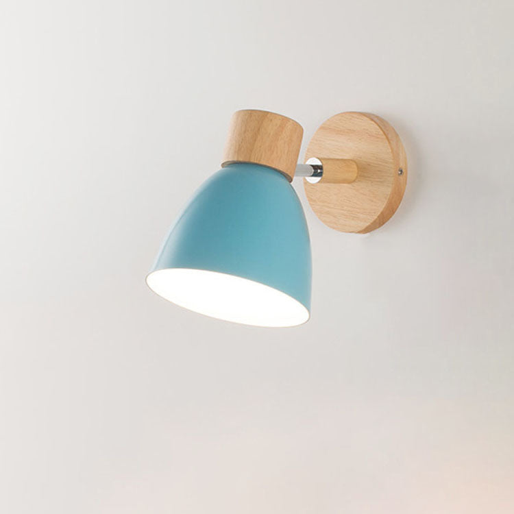 Moderne Minimalistische Houten Kegel LED Wandlamp | 1-Licht