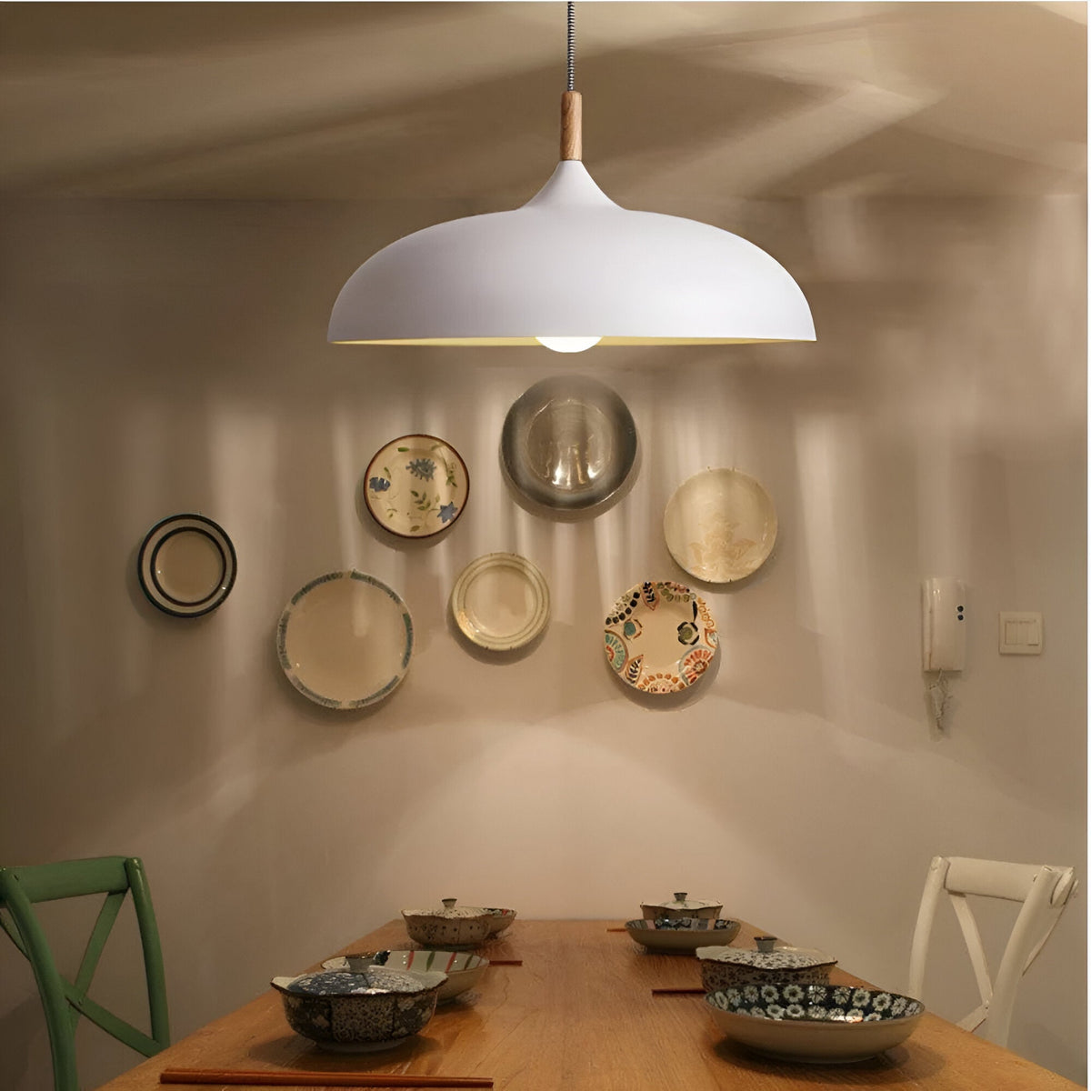 Noordse Stijl Houten IJzeren Kunst Hanglamp