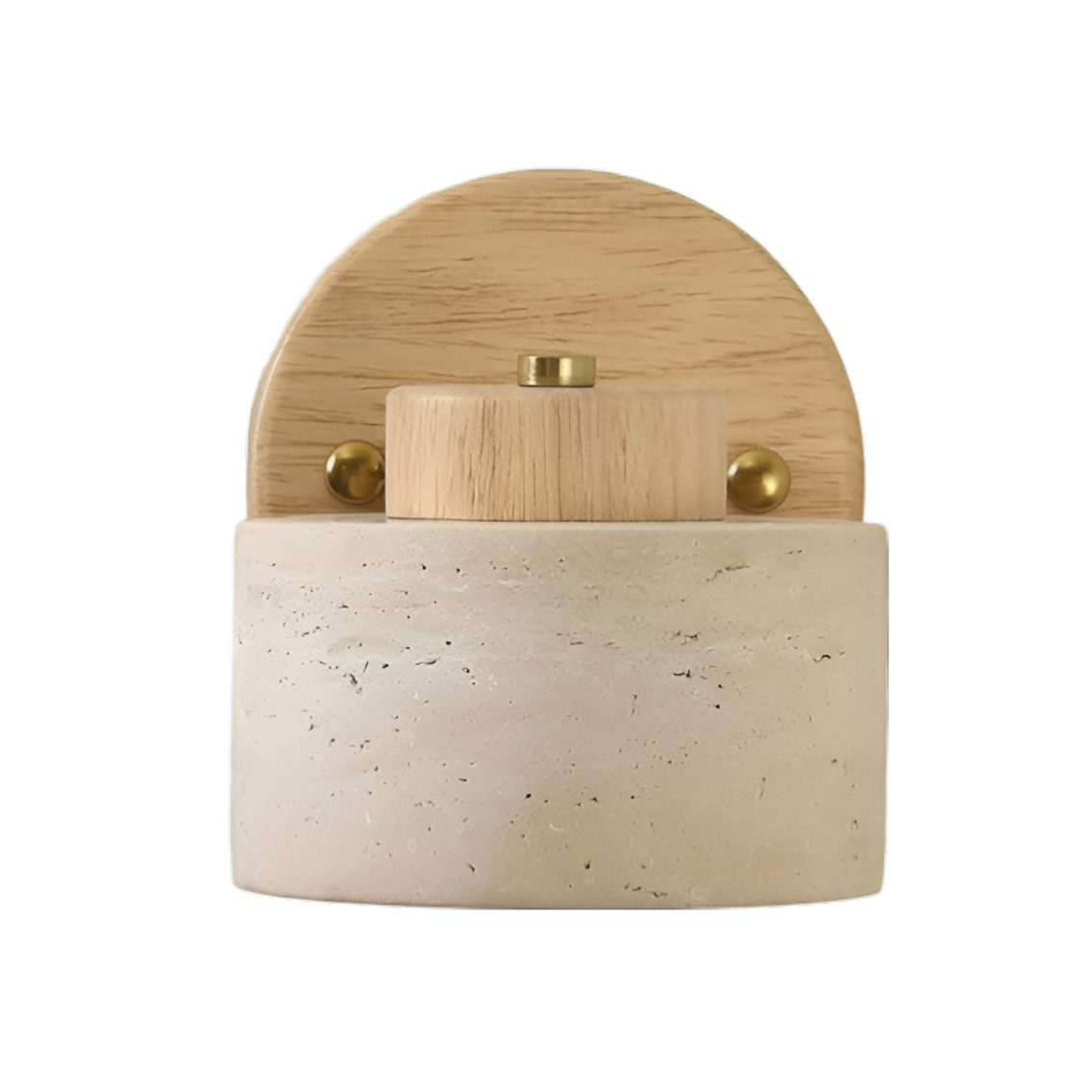 Studie Lezen Minimalistische Travertijn Steen Wandlamp
