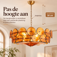 Ventilo Moderne Hanglamp van Amber Glas