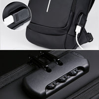Diefstalbestendige schoudertas met USB-oplaadpoort