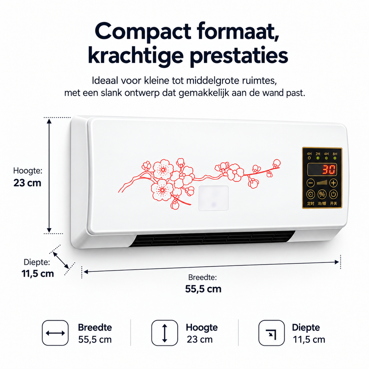 AirChill – Compacte Wandventilator met Afstandsbediening