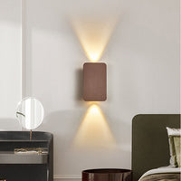 Noordse Minimalistische Glazen Rectangulaire LED Wandlamp 2-licht