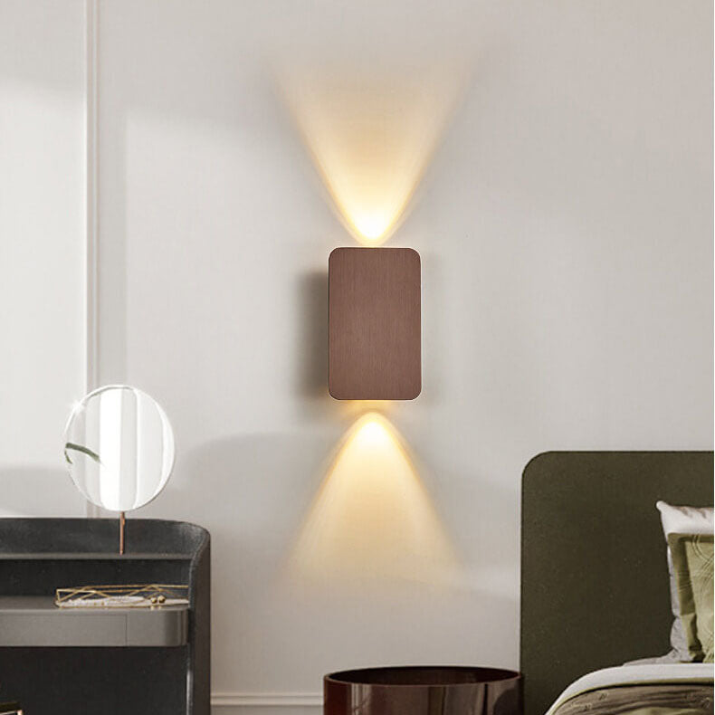 Noordse Minimalistische Glazen Rectangulaire LED Wandlamp 2-licht