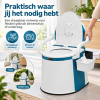 Draagbaar Toilet voor Volwassenen en Ouderen met Ergonomisch Ontwerp