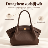 Schoudertas Hana Patroon Suede Uiterlijk en Grote Capaciteit