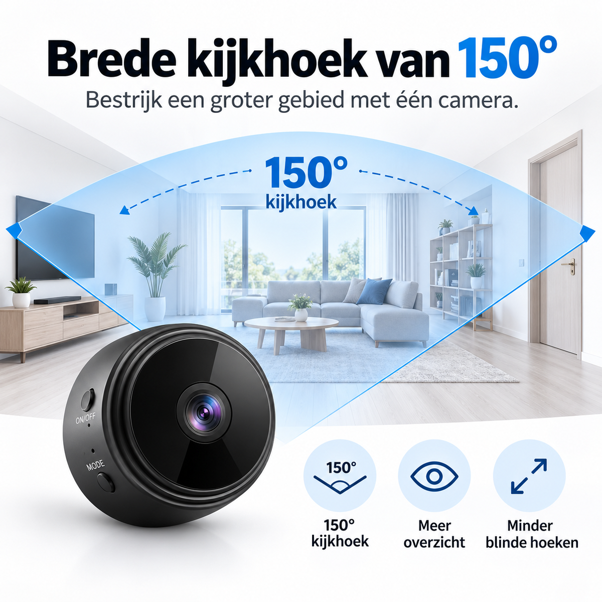 Magnetische Mini WiFi Camera 1080P HD voor Discrete Bewaking