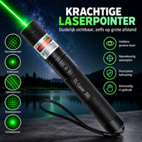 Laserpointer met precisiestraal | Zeer goed zichtbaar, zelfs op grote afstanden, perfect voor nauwkeurigheid bij presentaties en buitenactiviteiten.