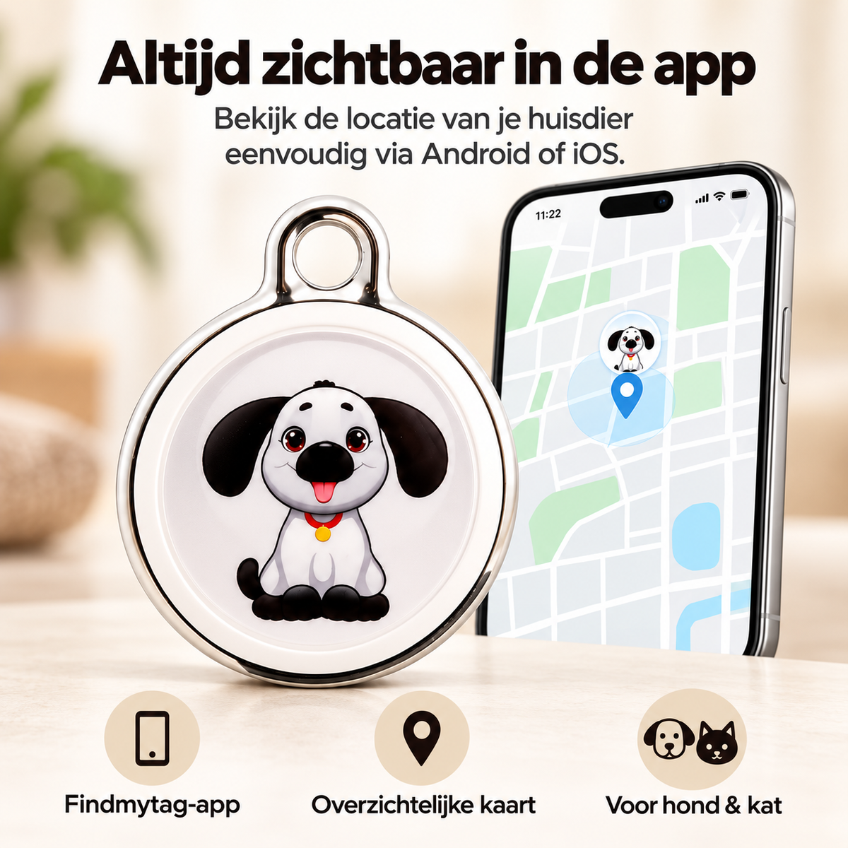Pet GPS Tracker - Honden en Katten - Android en iOS
