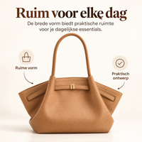 Schoudertas Hana Patroon Suede Uiterlijk en Grote Capaciteit