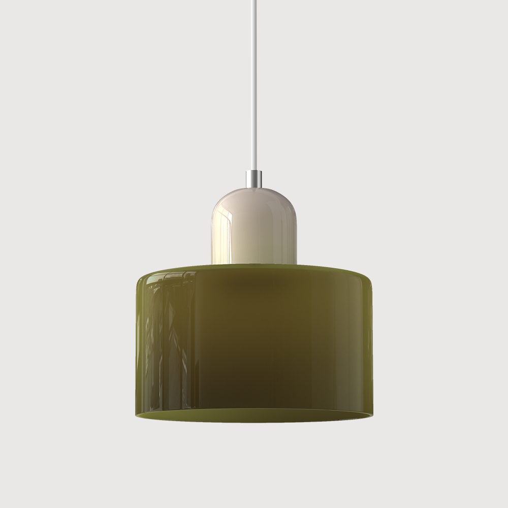 Gekleurde glazen Bauhaus hanglamp