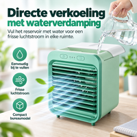 Draagbare luchtkoeler voor op het bureau