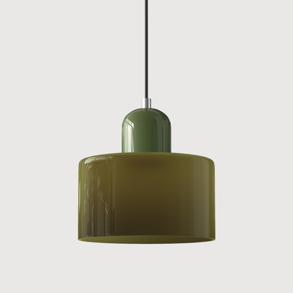 Gekleurde glazen Bauhaus hanglamp