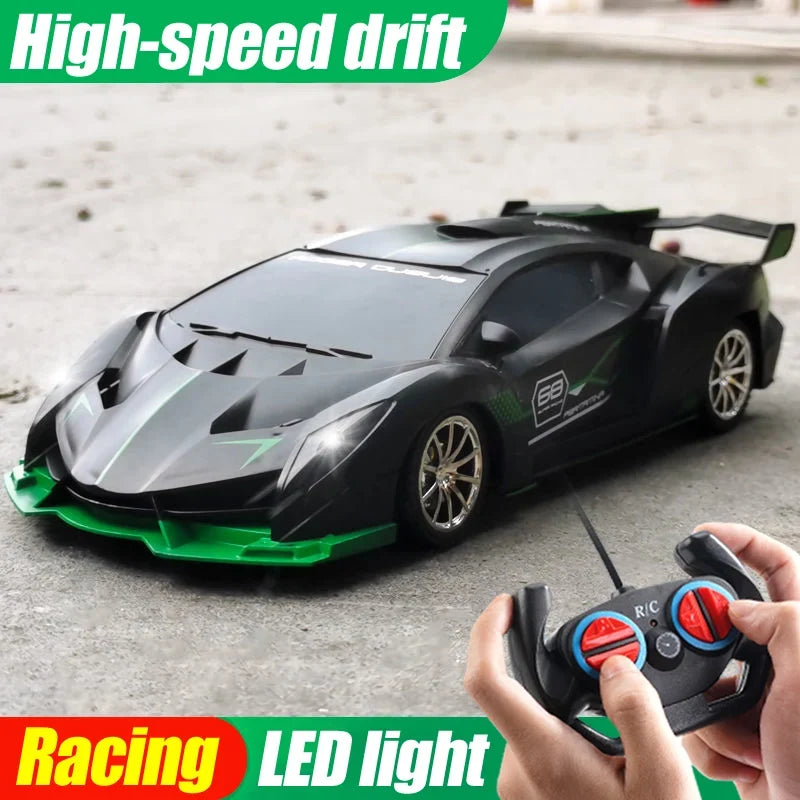 Raceline – 1:18 RC Auto met LED Licht & 30 m Bereik voor Kinderen