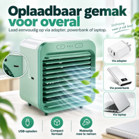 Draagbare luchtkoeler voor op het bureau
