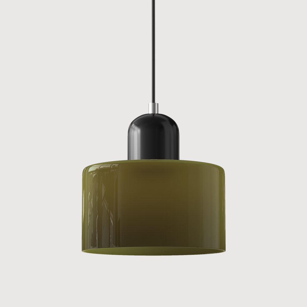 Gekleurde glazen Bauhaus hanglamp