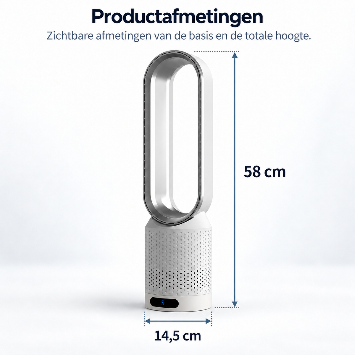 AirPure – Ultrastille bladloze torenventilator (< 32 dB)