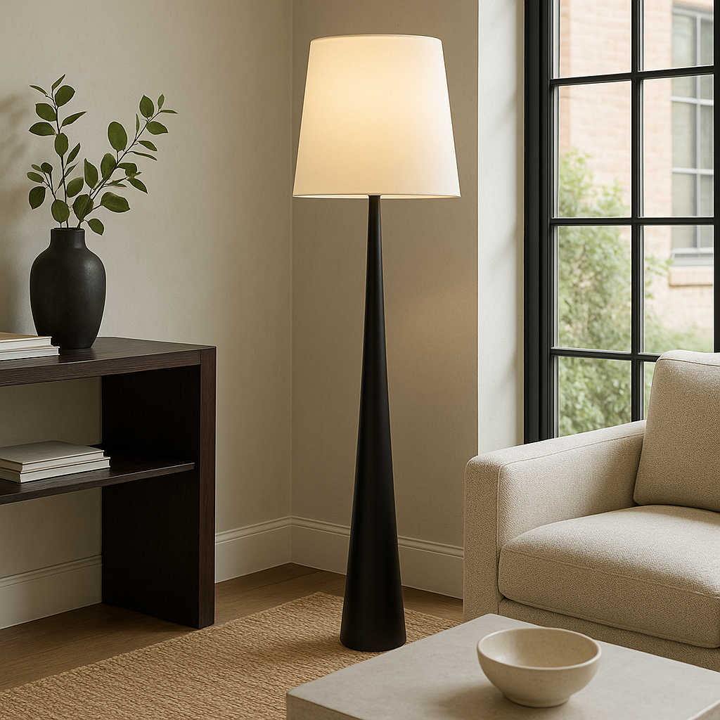 Lysenne – Scandinavische Vloerlamp Met Stoffen Kap