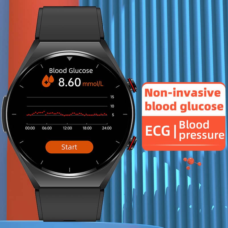 ECG/hartslagvariabiliteitsmonitoring met één klik op de Suga Pro smartwatch.