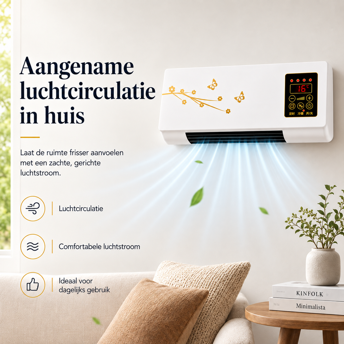 AirChill – Compacte Wandventilator met Afstandsbediening