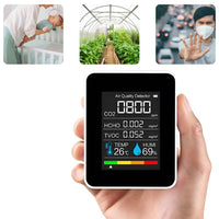 Skanto | CO2 Kooldioxide Monitor - Luchtkwaliteitsdetector met realtime waarschuwingen voor het monitoren van luchtkwaliteit thuis en op kantoor