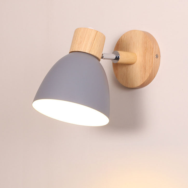 Moderne Minimalistische Houten Kegel LED Wandlamp | 1-Licht