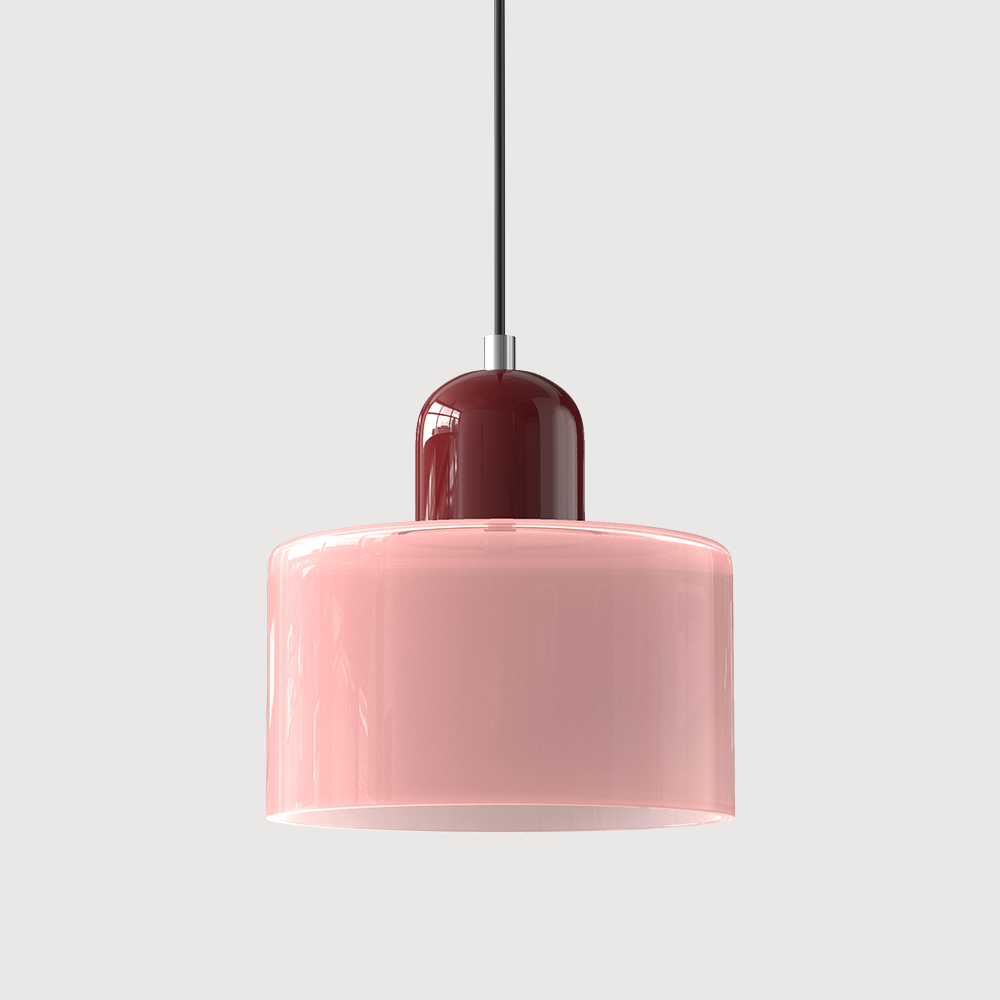 Gekleurde glazen Bauhaus hanglamp