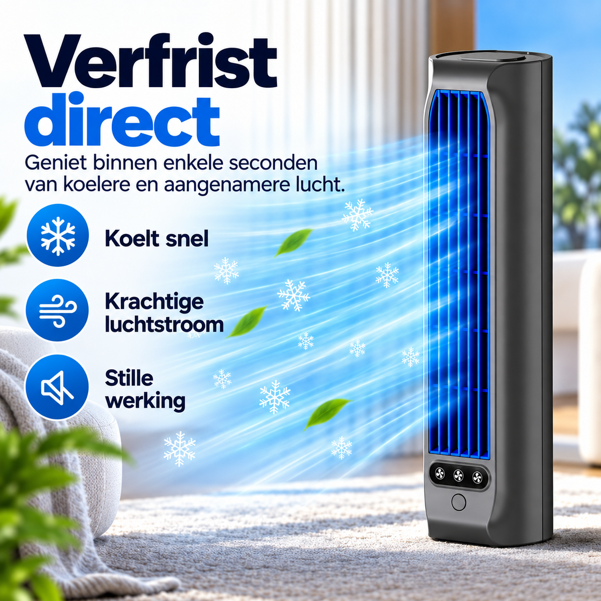 AirWave – Oplaadbare kolomventilator