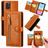 Premium Leer iPhone Flip Portemonnee & Stand Case