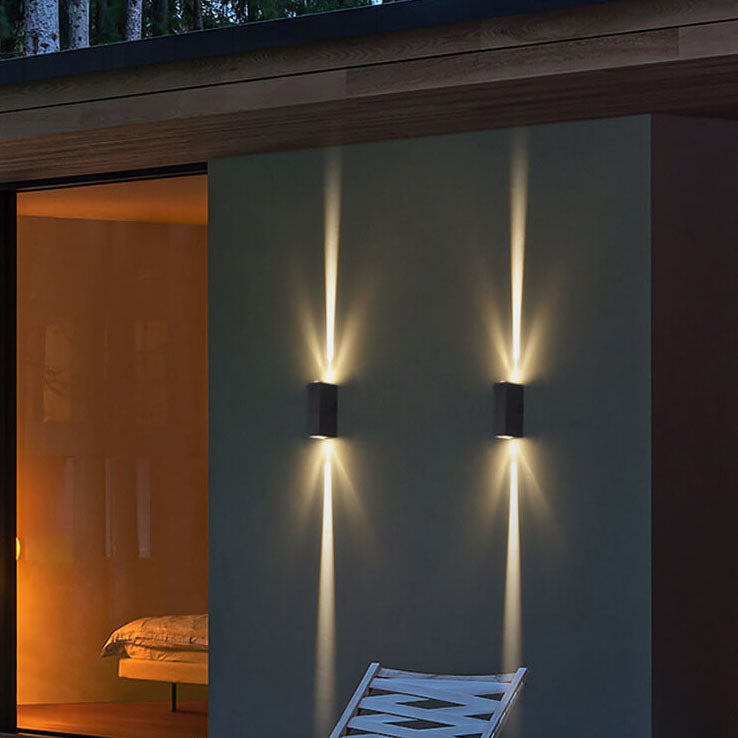 Moderne waterdichte rechthoekige LED-wandlamp voor buiten
