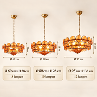 Ventilo Moderne Hanglamp van Amber Glas