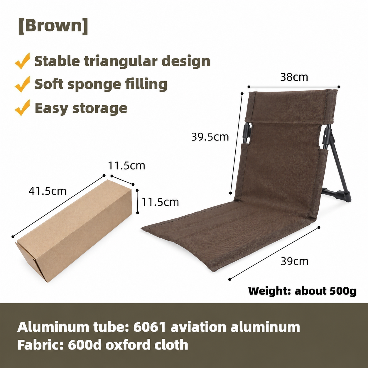TREKASE Camping Opvouwstoel | Ultralicht & weerbestendig | Aluminiumframe | Gevoerd voor extra comfort | Snel op te zetten