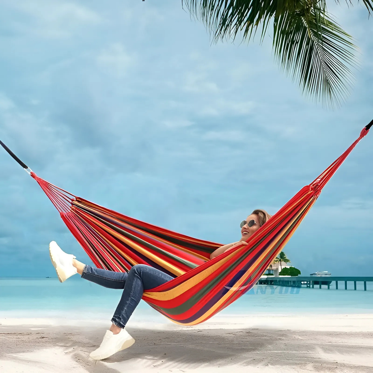 RelaxoLounge Hangmat | Robuust Canvas | Antislip-Design | Draagkracht 200 kg