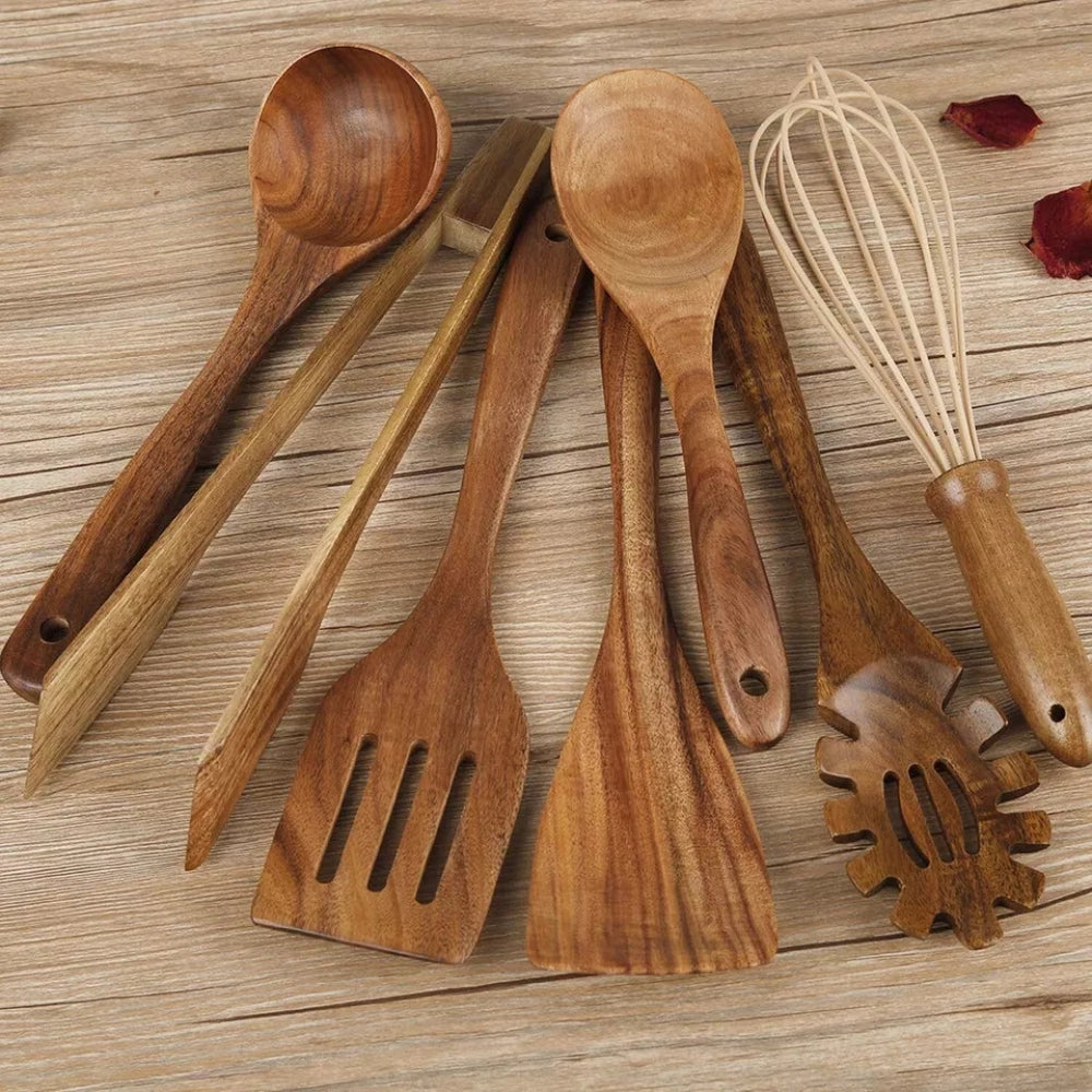 Premium Houten Keukengerei | 7 Sets