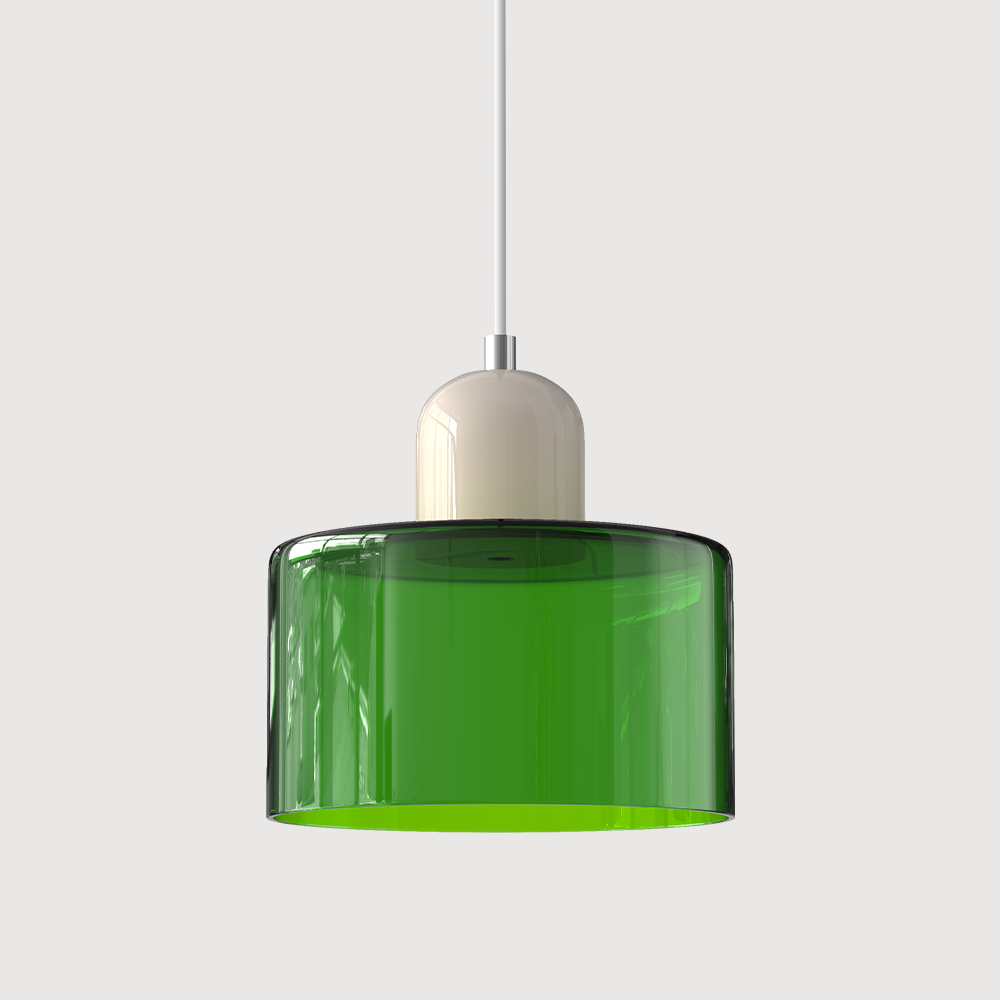 Gekleurde glazen Bauhaus hanglamp